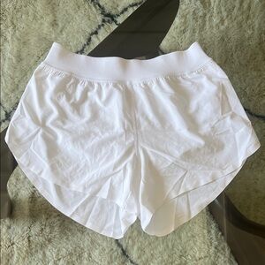 Women's Athletic Shorts - White